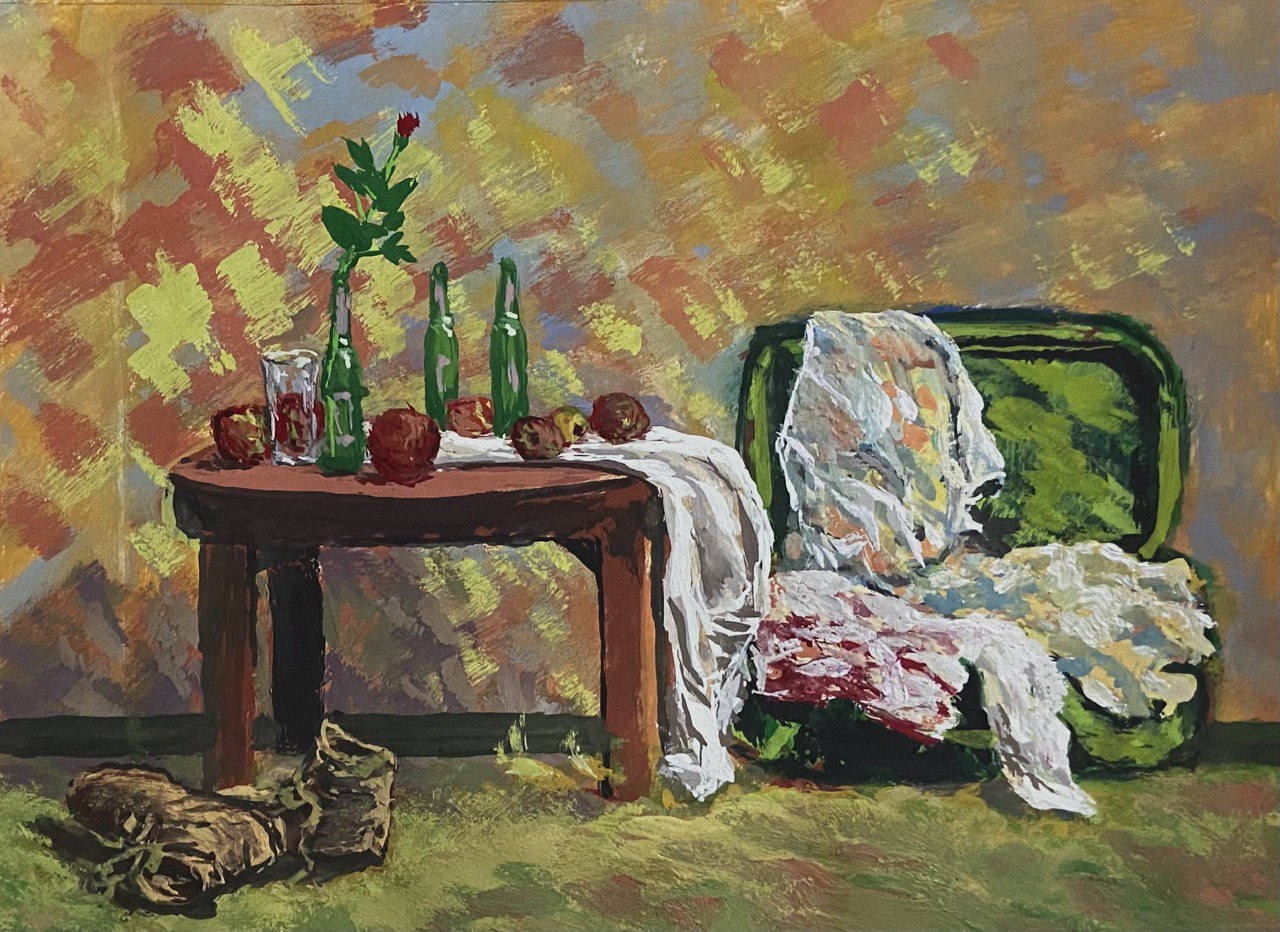 Detail of a textured art piece, slide 3